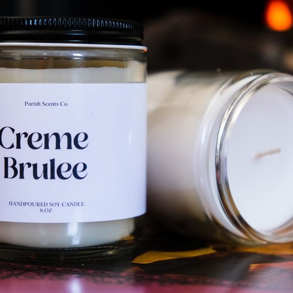 8oz Creme Brulee New Orleans Candle Parish Scents - Picture 2 of 5